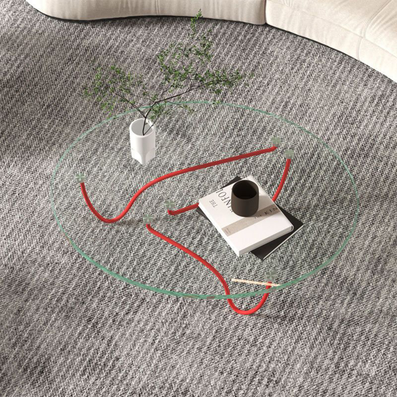 Orxva Galaxy Creative oval glass coffee table living room | Wayfair